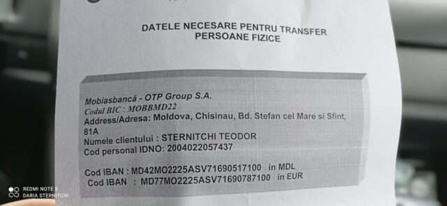 contul primăriei