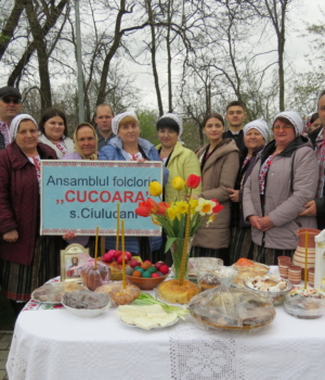 participanții ansamblului de la Ciulucani la festival